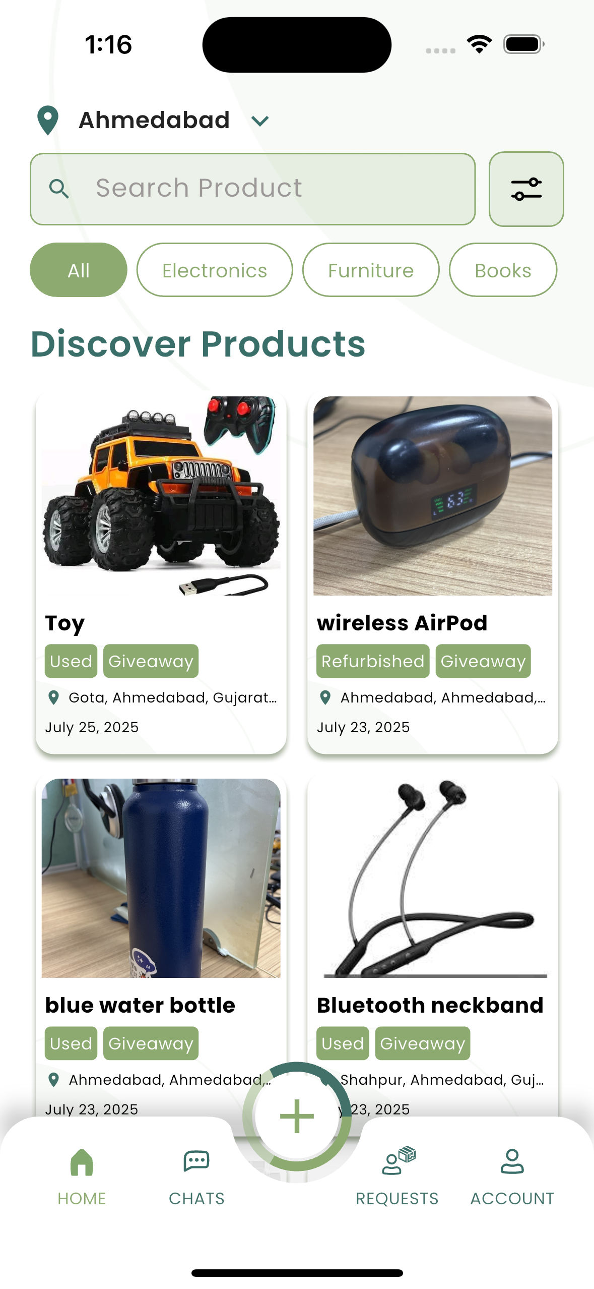 Giveezy User Dashboard